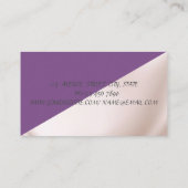 Matig meisje legant Violet, glitter Lips Visitekaartje (Achterkant)