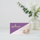Matig meisje legant Violet, glitter Lips Visitekaartje (Staand voorkant)