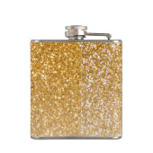 Matig meisje met glanzend goudnaam Monogram Heupfles (Achterkant)