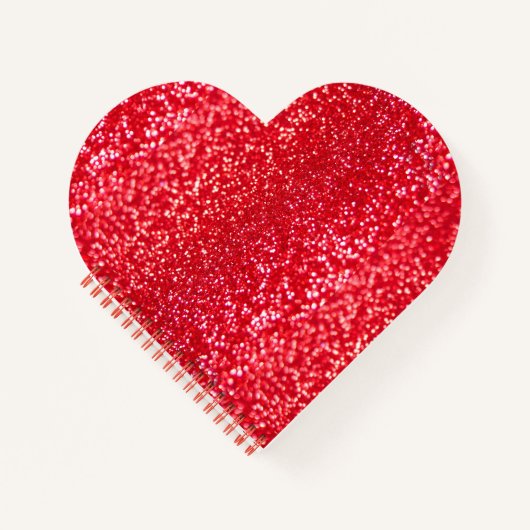 Matig meisje met legant Cute Chic Red Glitter Notitieboek (Voorkant)