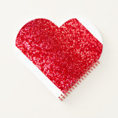 Matig meisje met legant Cute Chic Red Glitter Notitieboek (Achterkant)