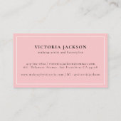 Matig meisje Roze Lips Elegant White Beauty Makeup Visitekaartje (Achterkant)