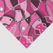 Matig meisje Vibrant Roze Abstract Fractal Artwork Tissuepapier (Detail)