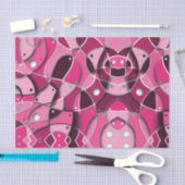 Matig meisje Vibrant Roze Abstract Fractal Artwork Tissuepapier (Craft)