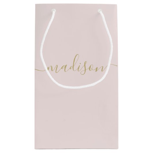 Matig meisjesachtig Feminine Gold Script Blush Pin Klein Cadeauzakje (Achterkant)