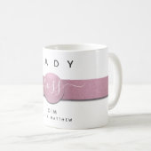 Matig meisjesmonogram Naam Chic Lady Boss Script Koffiemok (Voorkant rechts)