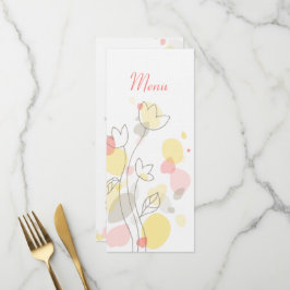 Matig menu van de bruiloft van de bloemenflesjes