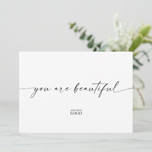 Matig merk Je bent mooi bedankt (Staand voorkant)