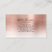 Matig metalen geborsteld Roos goudmonogram Visitekaartje (Achterkant)