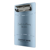 Matig metallisch blauw roestvrij staal mini klembord (Angled2)