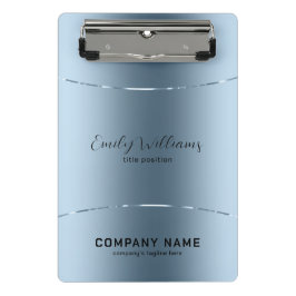 Matig metallisch blauw roestvrij staal mini klembord