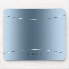 Matig metallisch blauw roestvrij staal muismat