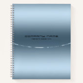 Matig metallisch blauw roestvrij staal notitieboek (Voorkant)