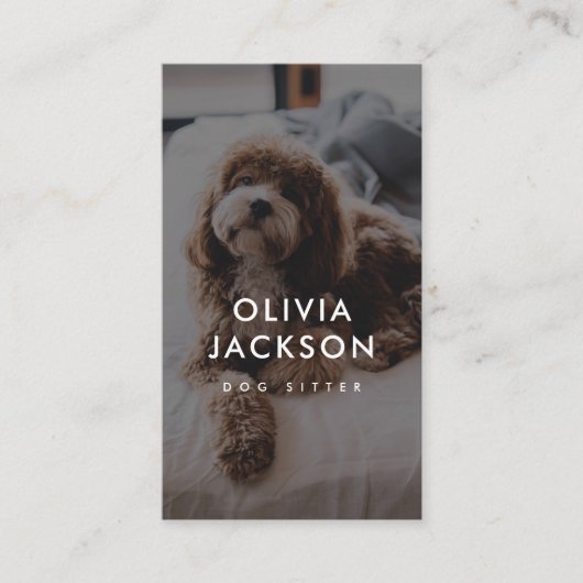 Matig minimaal aantal honden visitekaartje (Voorkant)