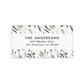 Matig minimaal botanisch elegant eucalyptusetiket etiket (Voorkant)