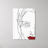 Matig minimaal één lijn trekvlak canvas afdruk (Voorkant)