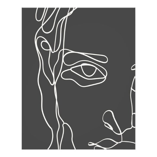 Matig minimaal één lijn trekvlak foto afdruk (Voorkant)