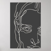 Matig minimaal één lijn trekvlak poster (Voorkant)