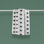 Matig minimaal elegant zwart afstuderen fleece deken