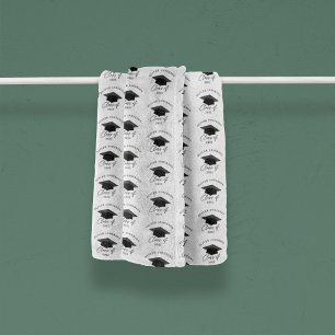 Matig minimaal elegant zwart afstuderen fleece deken
