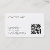 Matig minimaal futuristisch donker dan visitekaartje (Achterkant)