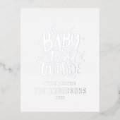 Matig minimaal kerstgrijs elegant folie feestdagen briefkaart (Voorkant)