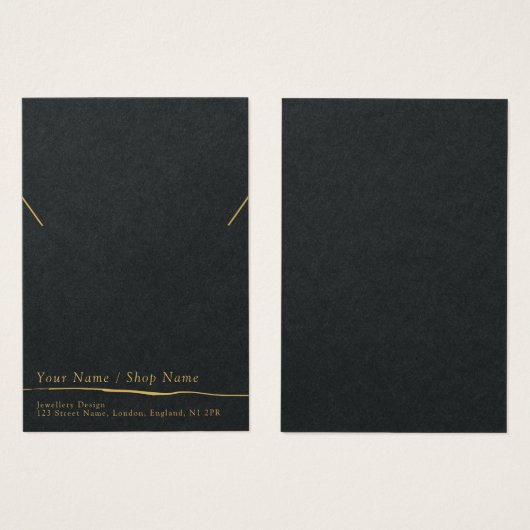 Matig minimaal ketting- of armbandbeeldscherm visitekaartje (Voorkant /achterkant)