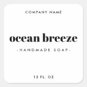 Matig minimaal Kraft-etiket met vierkante openinge Vierkante Sticker (Voorkant)