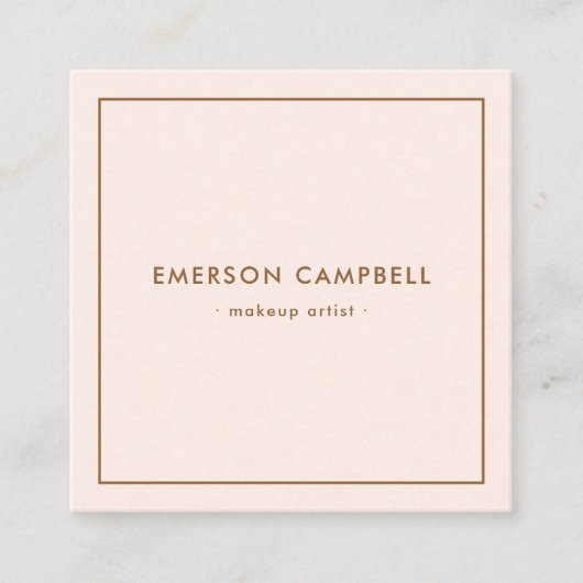 Matig minimaal lichtroze dijbeen vierkante visitekaartje (Voorkant)