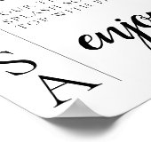 Matig minimaal Manuscript het Teken van de Bar van Poster (Hoek)