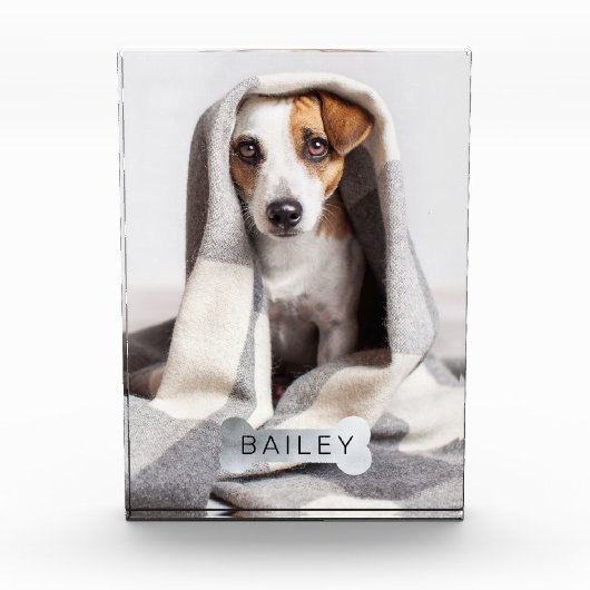 Matig minimaal PET-folie Silver Dog Bone Fotoblokken (Voorkant)