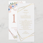 Matig, minimaal, pur, wit, goud (imitaat) menu (Voorkant / Achterkant)