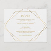 Matig, minimaal, pur, wit, goud informatiekaartje (Voorkant)