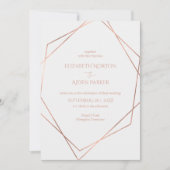 Matig, minimaal, pur, wit, rogesold (imitaat) kaart (Voorkant)