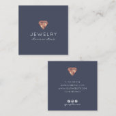 Matig minimaal roos goudsieraden vierkante visitekaartje (Voorkant / Achterkant)