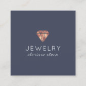 Matig minimaal roos goudsieraden vierkante visitekaartje (Voorkant)