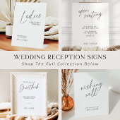 Matig minimaal script bruiloft Guestbook Sign Poster