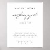 Matig minimaal script zonder stopcontact Ceremony Poster (Voorkant)