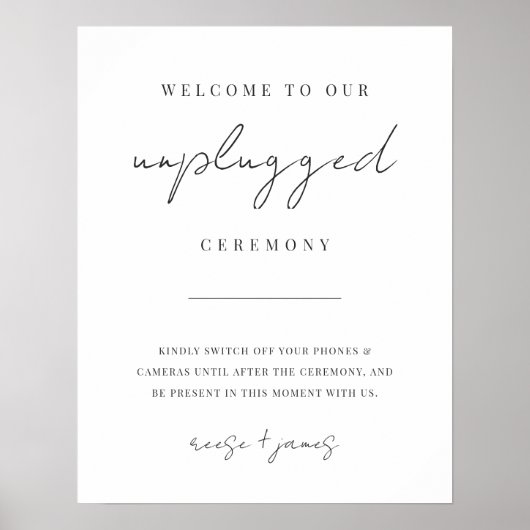 Matig minimaal script zonder stopcontact Ceremony  Poster (Voorkant)