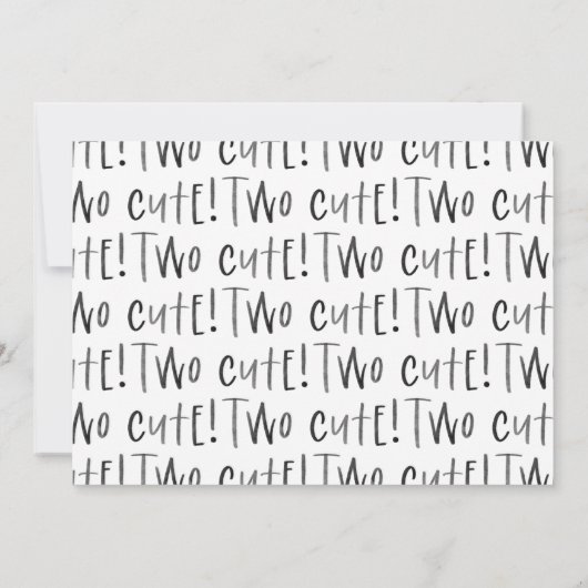 Matig minimaal tweelingfotobericht aankondiging (Achterkant)