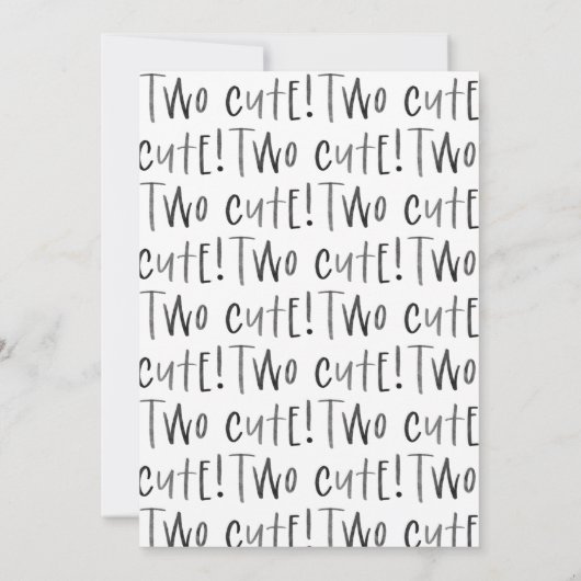 Matig minimaal tweelingfotobericht aankondiging (Achterkant)