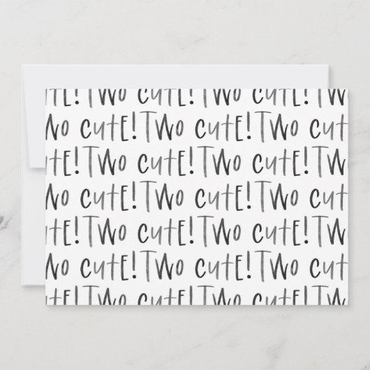 Matig minimaal tweelingfotobericht aankondiging (Achterkant)