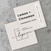 Matig minimaal vierkant lichtbruin etiket vierkante visitekaartjes