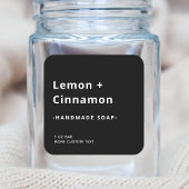 Matig minimaal vierkant zwart productlabel vierkante sticker