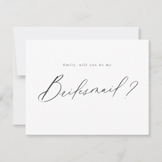 Matig minimaal zou u mijn bruidsmeisje manuscript  kaart (Voorkant)