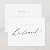 Matig minimaal zou u mijn bruidsmeisje manuscript  kaart (Voorkant / Achterkant)