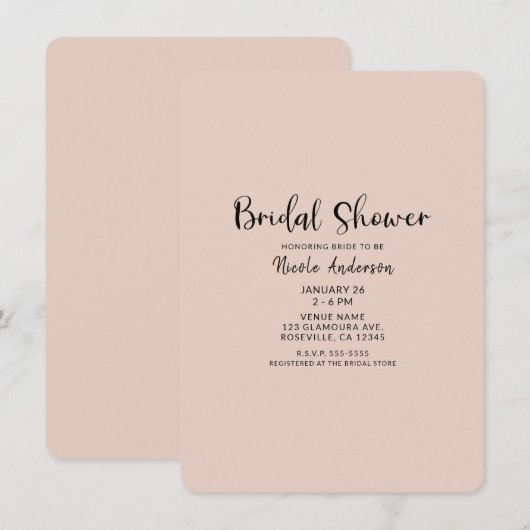 Matig minimaal zwart Type IEDERE KLEURENVrijgezell Kaart (Voorkant / Achterkant)