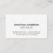 Matig minimaal zwart visitekaartje (Achterkant)