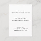 Matig minimaal zwart wit 1 foto verticaal visitekaartje (Achterkant)