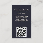 Matig minimaal zwart wit 1 foto verticaal visitekaartje (Achterkant)